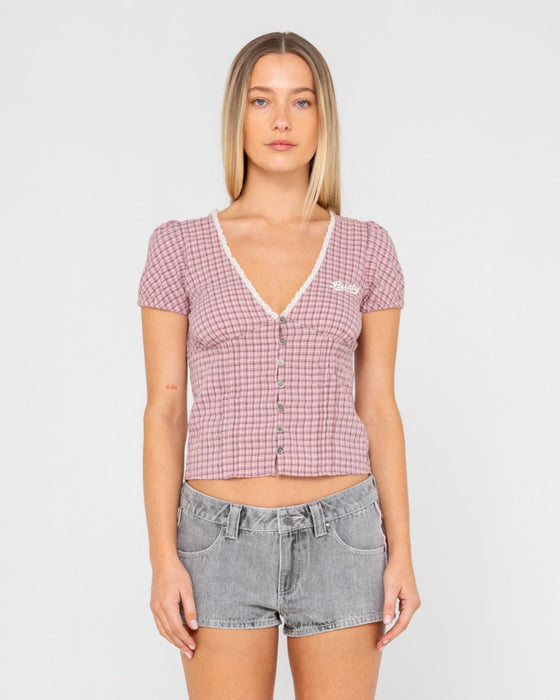 woman-wearing-peggy-sue-button-down-blouse-in-pink-a-boo