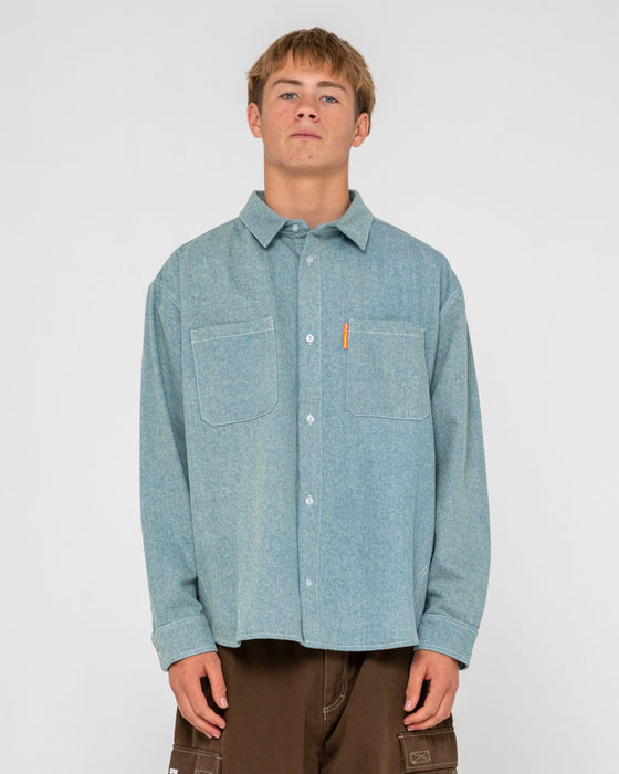 man-wearing-tombstones-long-sleeve-shirt-in-dirty-dawg