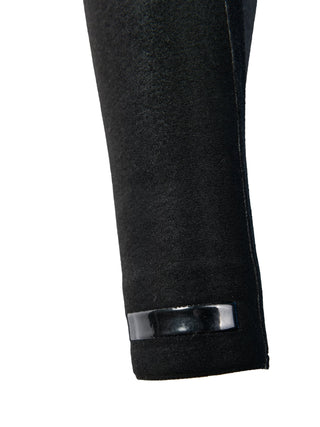 boy wearing A Series Ecoprene 3/2 Chest Zip Long Sleeve Steamer Wetsuit Youth in Black