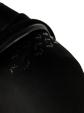 boy wearing A Series Ecoprene 3/2 Chest Zip Long Sleeve Steamer Wetsuit Youth in Black