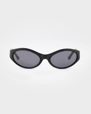 Man and woman wearing UFO Sunglasses in Matte Black