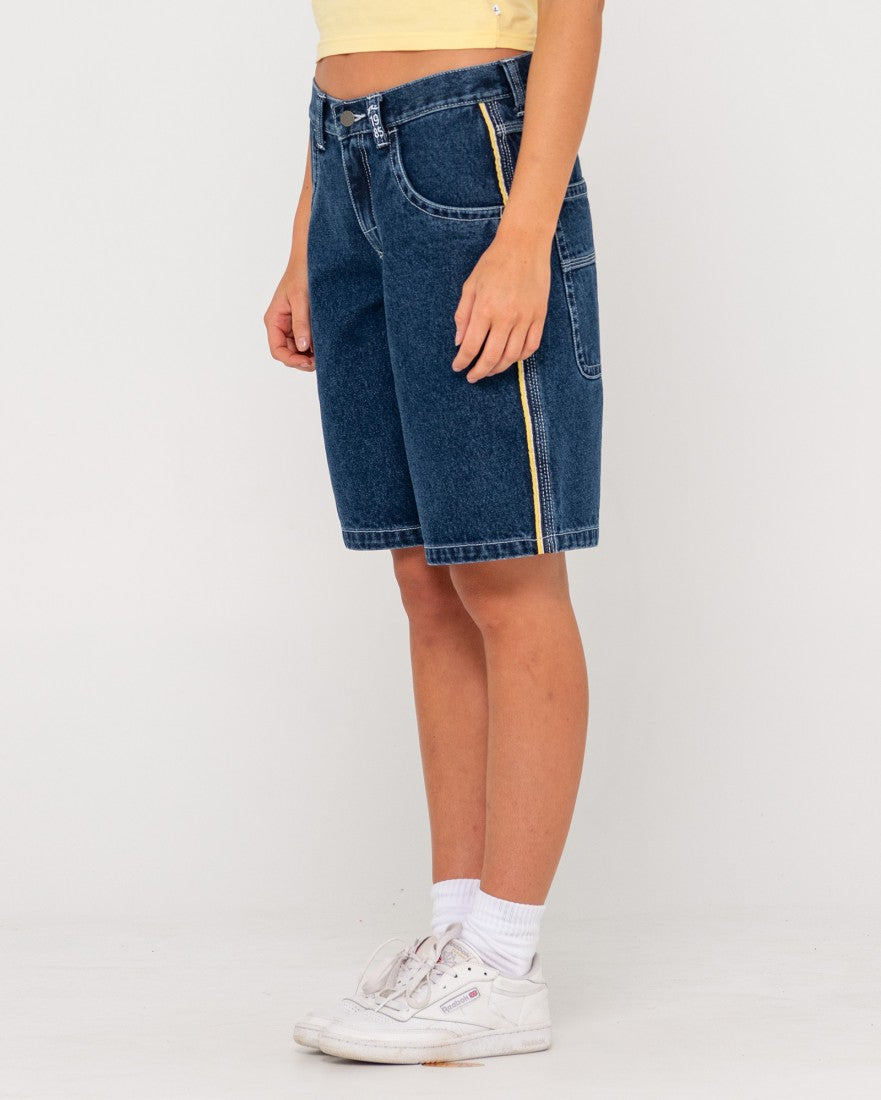 Wide leg denim hot sale bermuda shorts