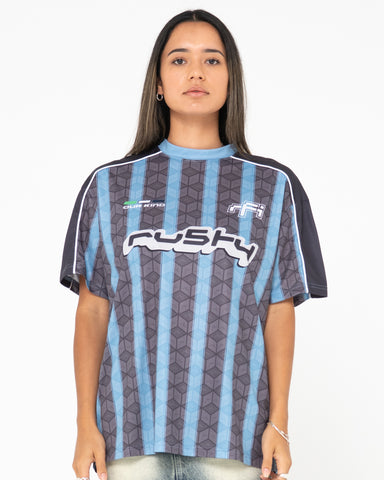 Woman wearing Cypher Sports Jersey in Coal