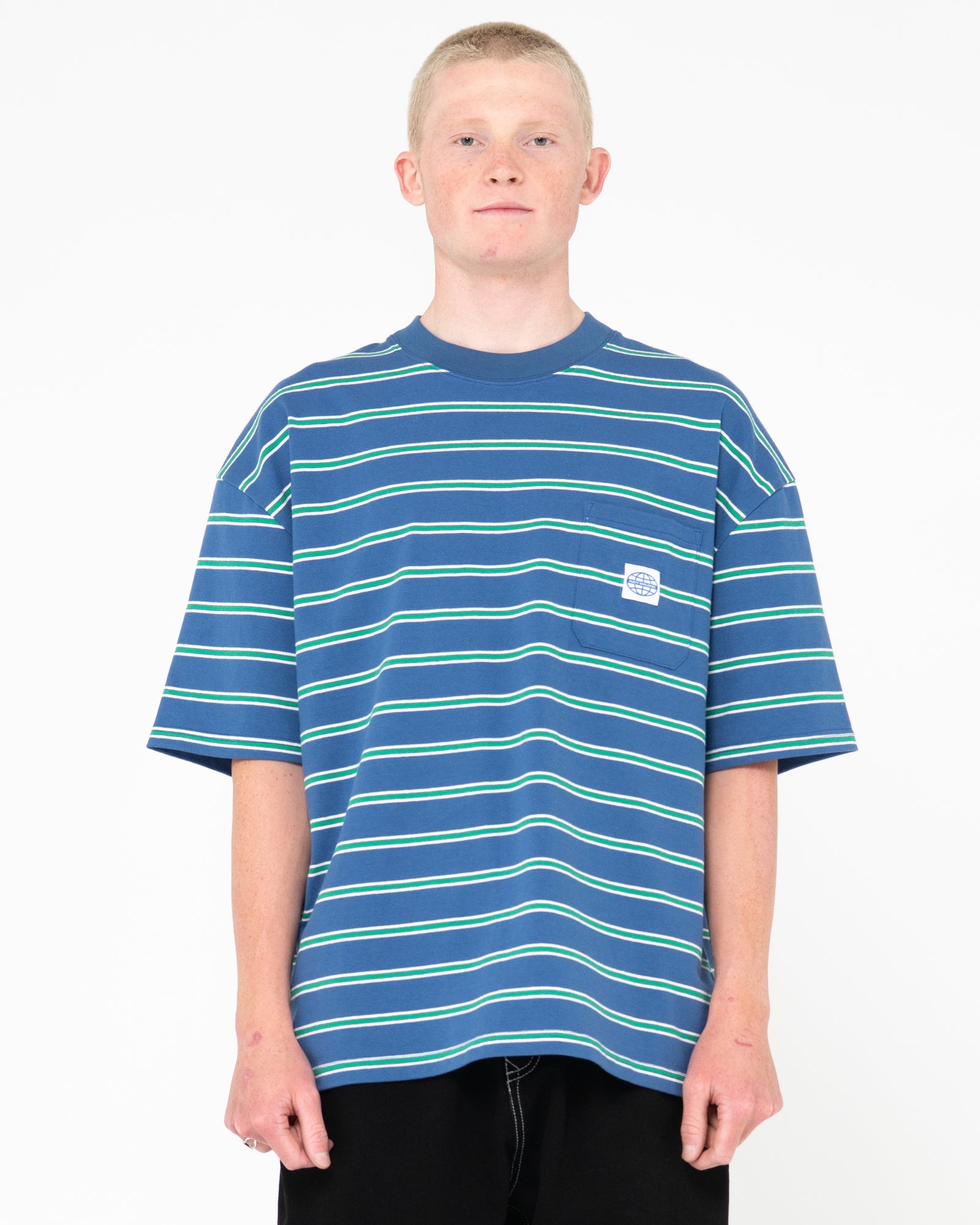 Inspectah Deck Short Sleeve Heavy Tee - Delft Blue | Rusty Australia