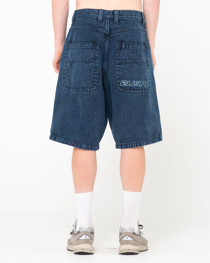 Flip Daddy Tapeless Jort-overdyed Blue - Overdyed Blue | Rusty Australia