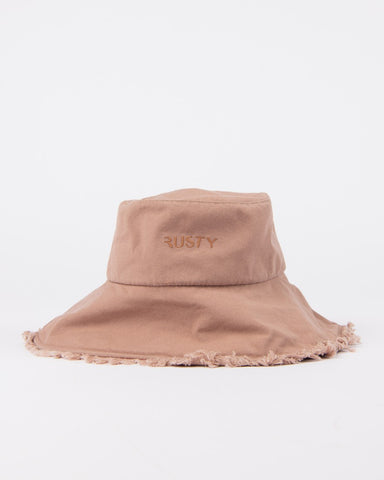 Womans Gleam Organic Bucket Hat in Taupe