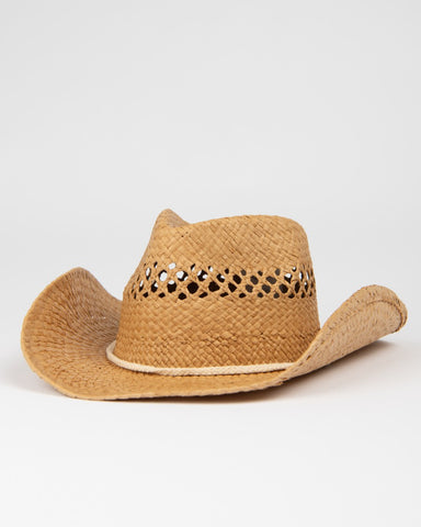 Womans Howdy Cowboy Straw Hat in Incense