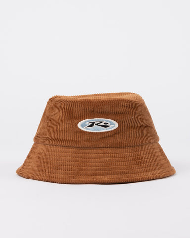 Mens Glory Days Cord Bucket Hat in Camel 1