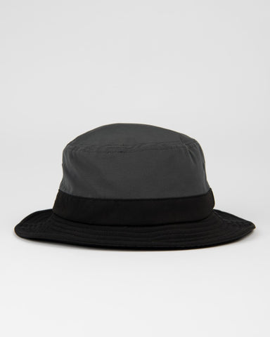 Mens Done Deal Quick Dry Bucket Hat in Coal/black
