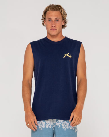 Man wearing Competition Muscle in Navy Blue/pale Banan