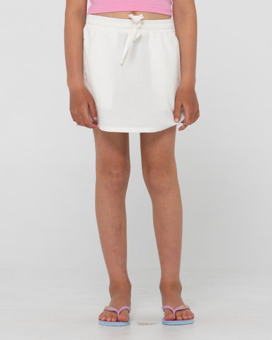 Girl wearing Alannah Lounge Skirt Girls in White