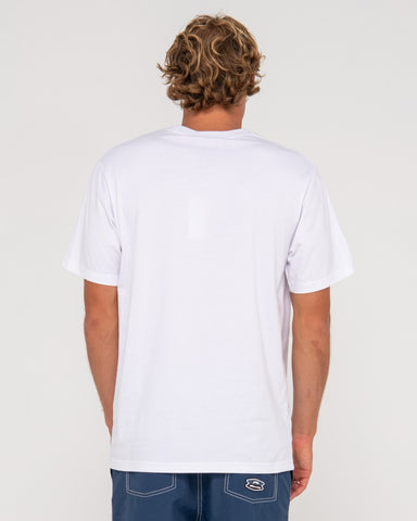 Man wearing Lot And Tabouli Short Sleeve Tee in White