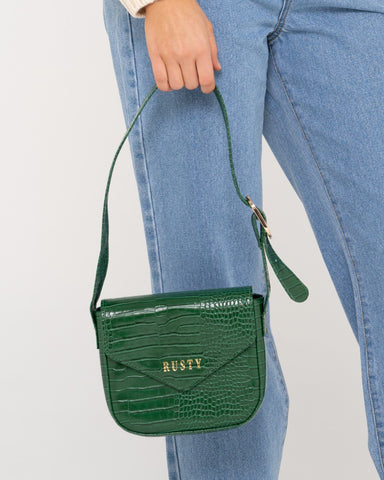 Womans Billie Shoulder Bag in Dark Emerald