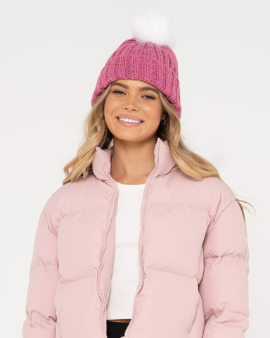 Womans Popsicle Beanie in Pink