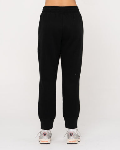 Woman wearing Rusty Fortitude Trackpant in Black
