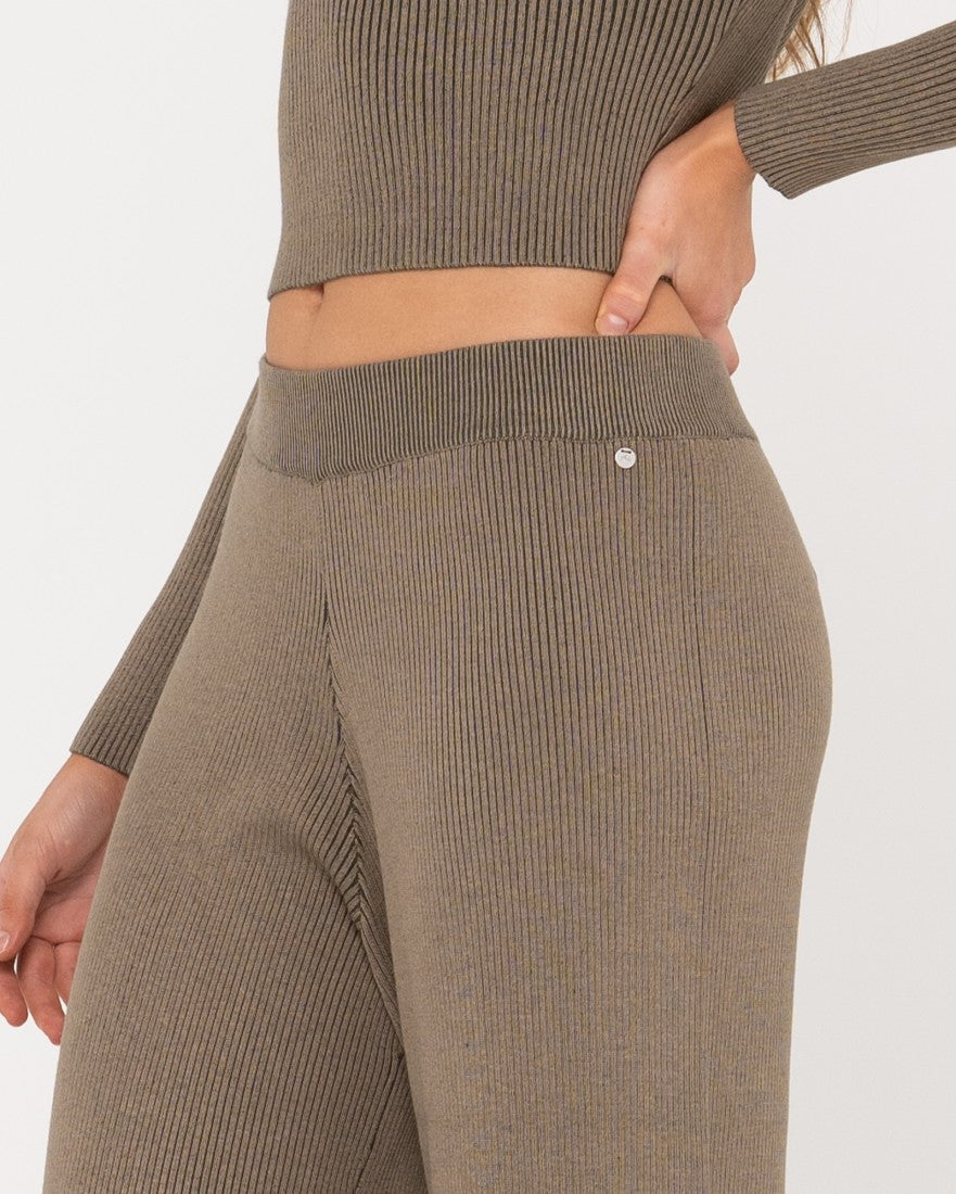 Solace Wide Leg Lounge Pant - Olive Green