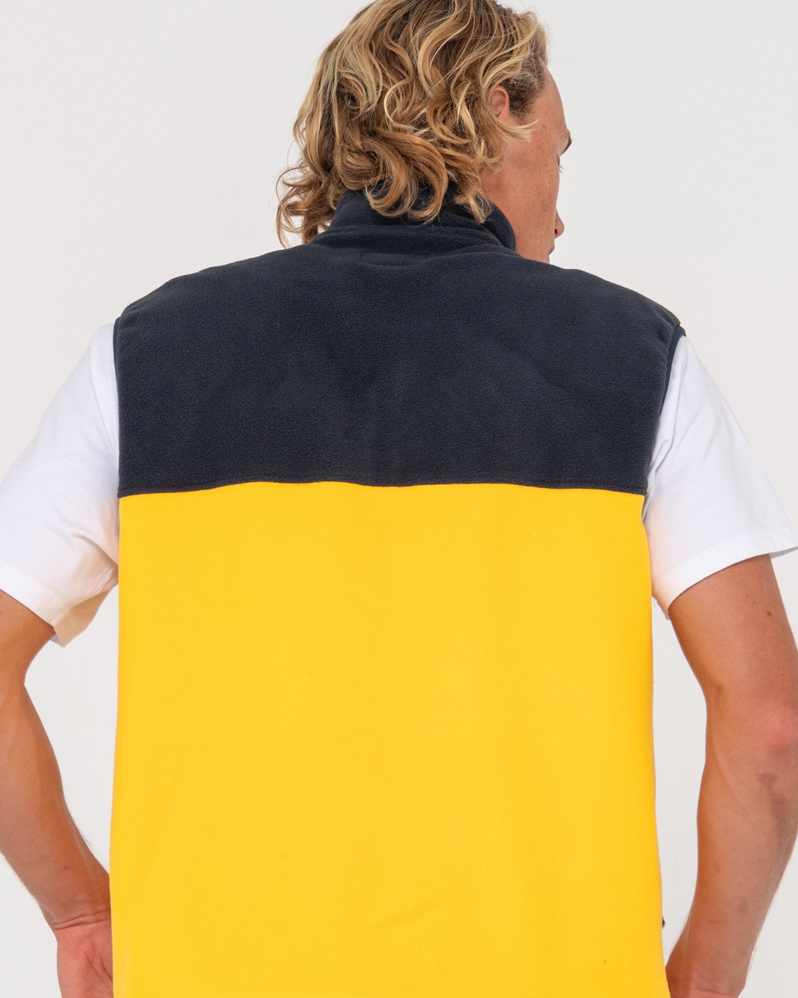 Tasty Ice Polar Fleece Vest Yellow Navy Rusty Australia