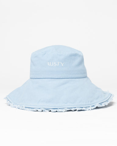 Womans Gleam Organic Bucket Hat in Glacial Blue