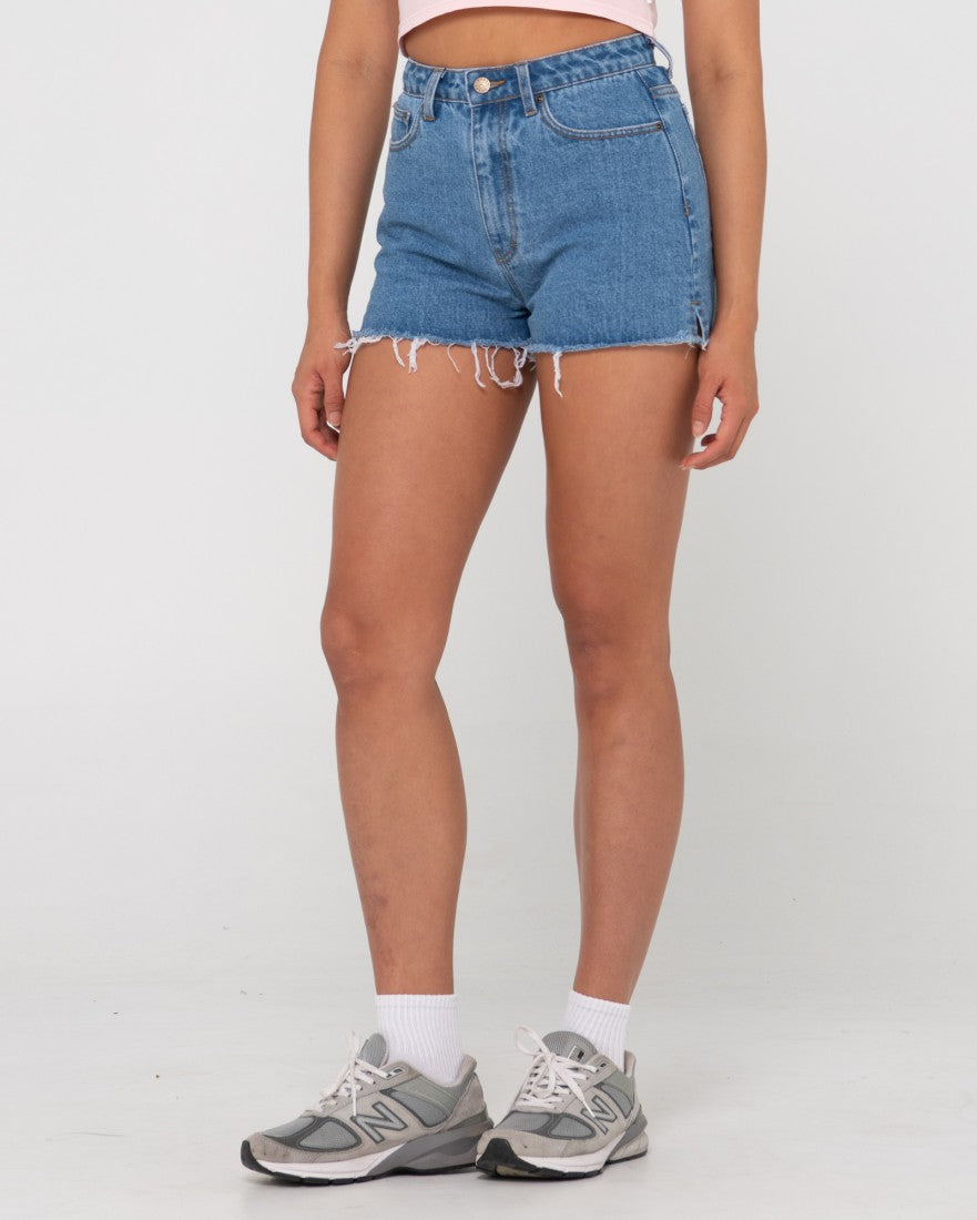 FANOSTUDIOS Denim Ragged Shorts Pants-