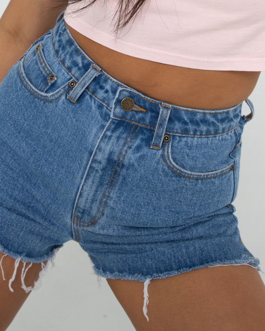 Flare hot sale jean shorts