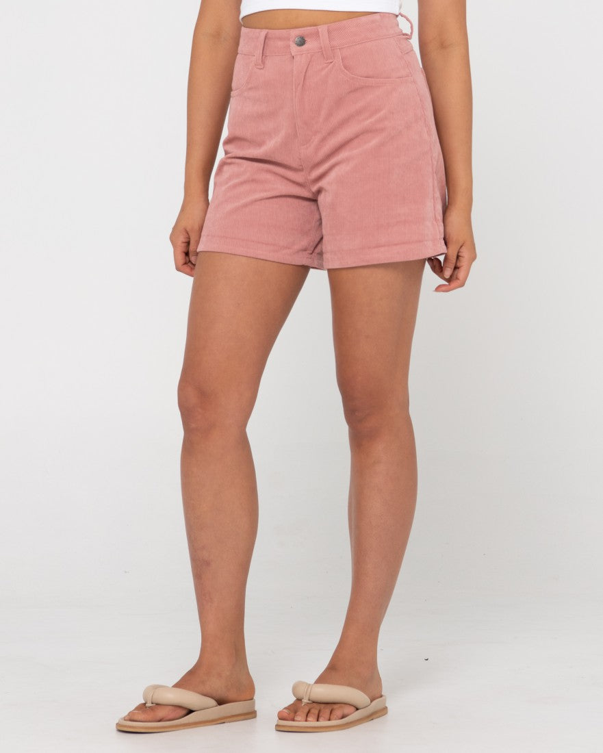 pink cord shorts