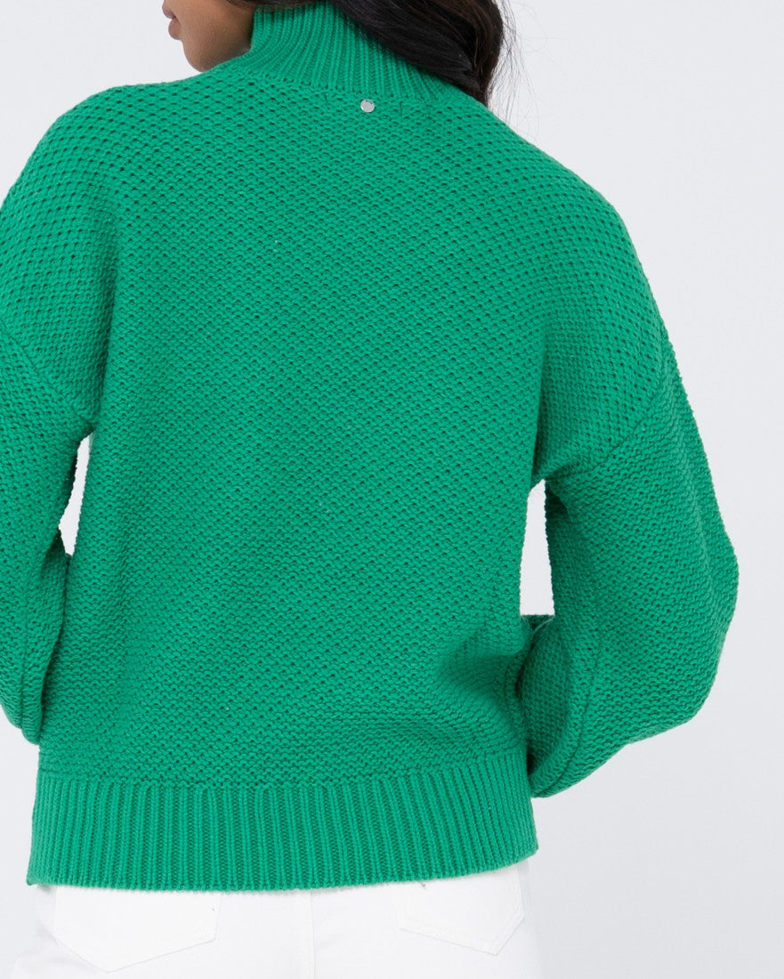 Green chunky clearance knit jumper