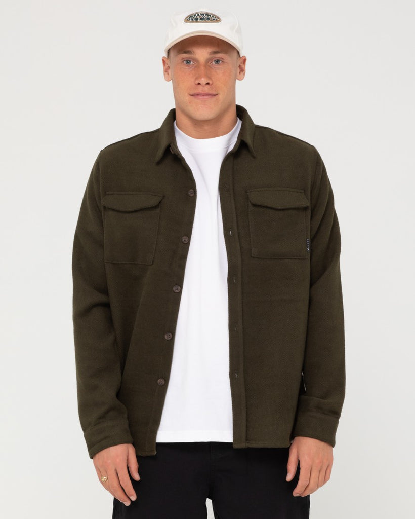 Melton Workwear Long Sleeve Shirt Military Olive Rusty Australia