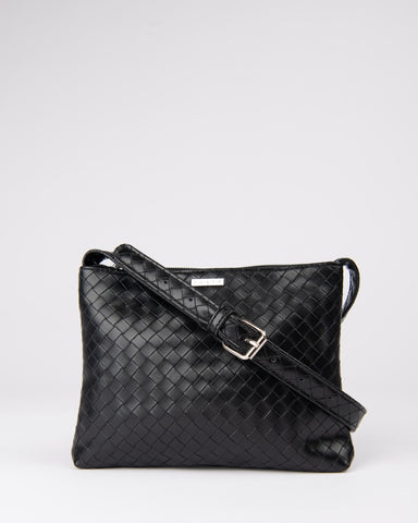 Womans Essence Side Bag 2 in Black / Silver