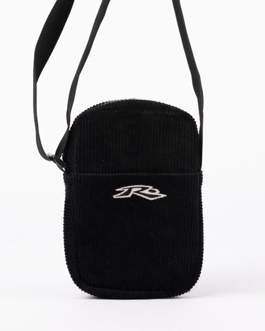 Mens Decade Cord Side Bag in Black