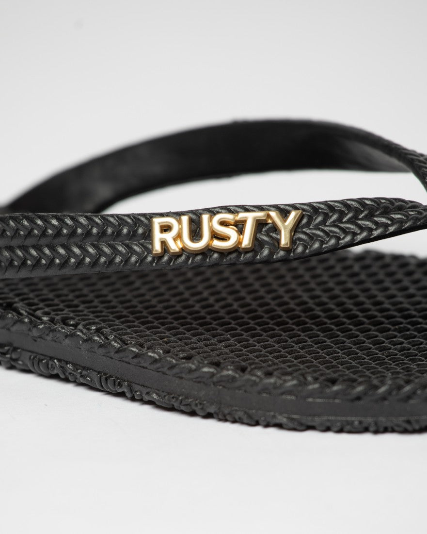 Flip Out Thong Black 1 Rusty Australia