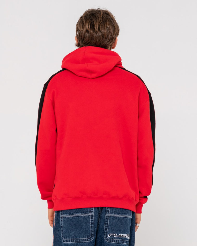 2k Sing Hooded Relaxed Super Fleece - Red / Black | Rusty Australia