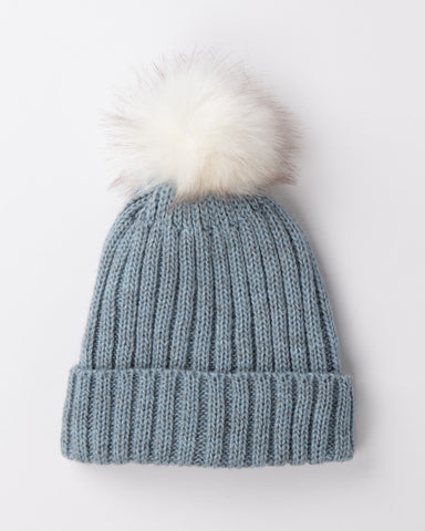 Womans Homeslice Beanie in Glacial Blue