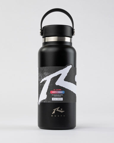 Unisex Quencher 32oz Stainless Steel Bottle in Black