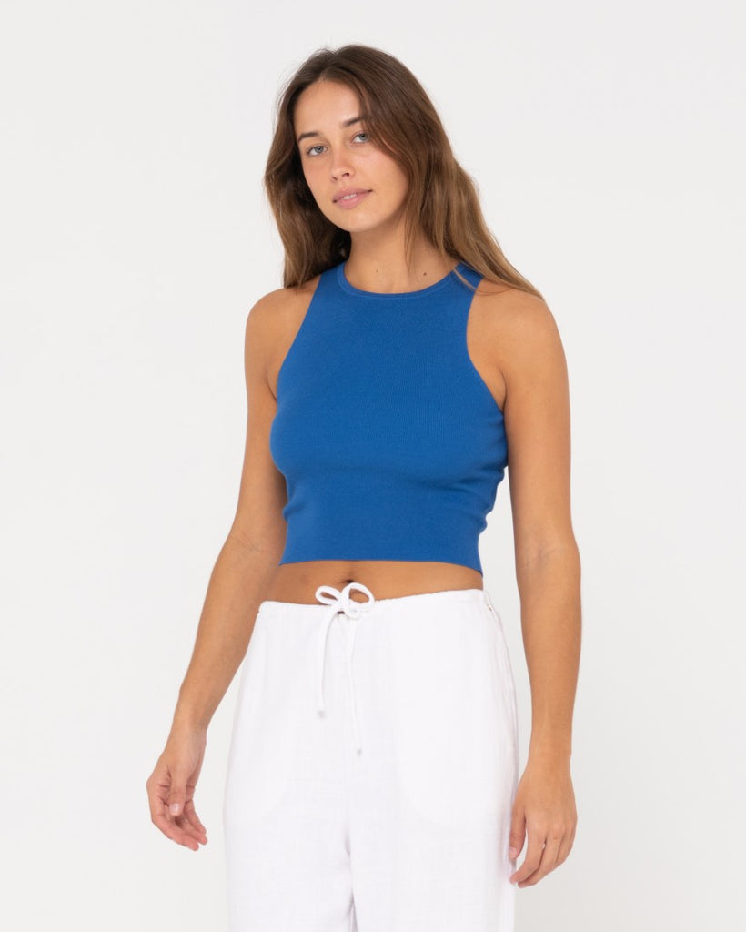 Amelia Knit Tank - Blue Sapphire | Rusty Australia