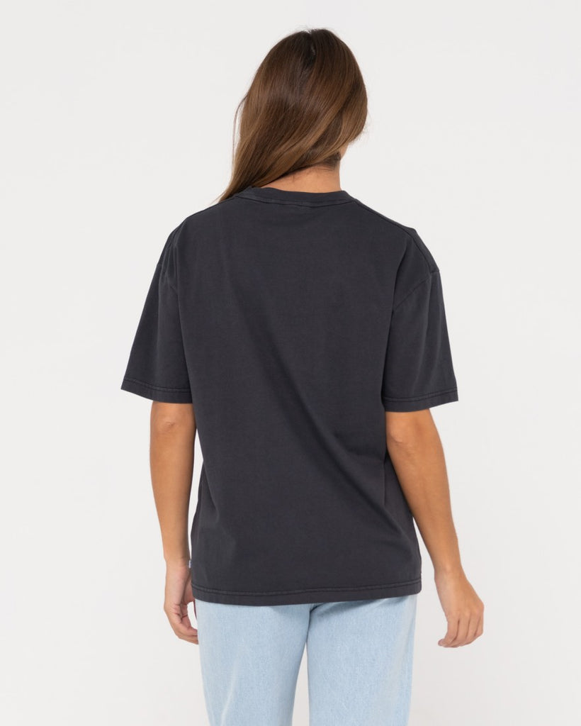 Rusty Nightlight Oversize Tee - Vintage Black | Rusty Australia