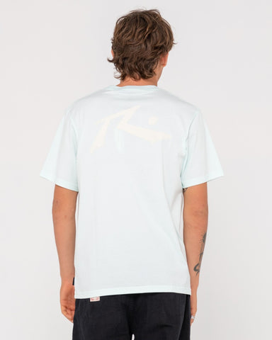 Man wearing Competition Short Sleeve Tee in Blue Glass