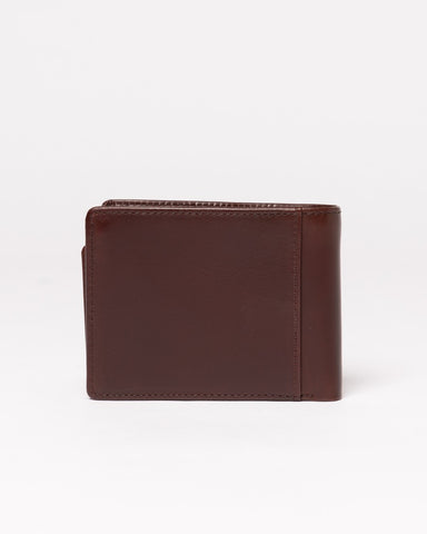 Mens High River 2 Leather Wallet in Dark Coffee
