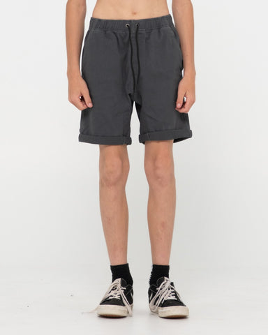 Boy wearing Hooked On Elastic Short Boys in Pavement