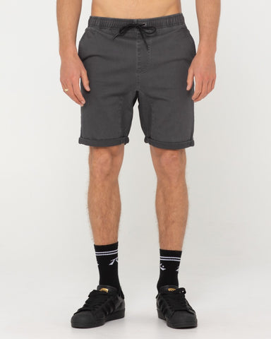 Man wearing Hooked On 18 Elastic Short in Pavement